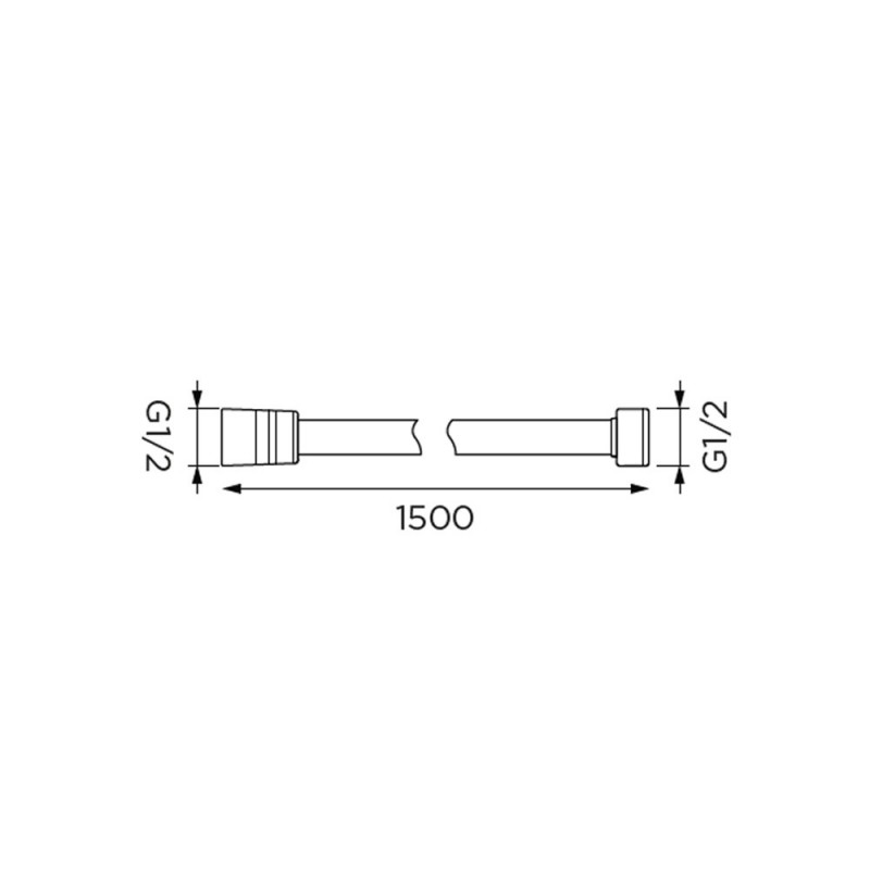 Flessibile acciaio, serie distri vecchio ottone, lunghezza 150 cm Idrobric H0244 150