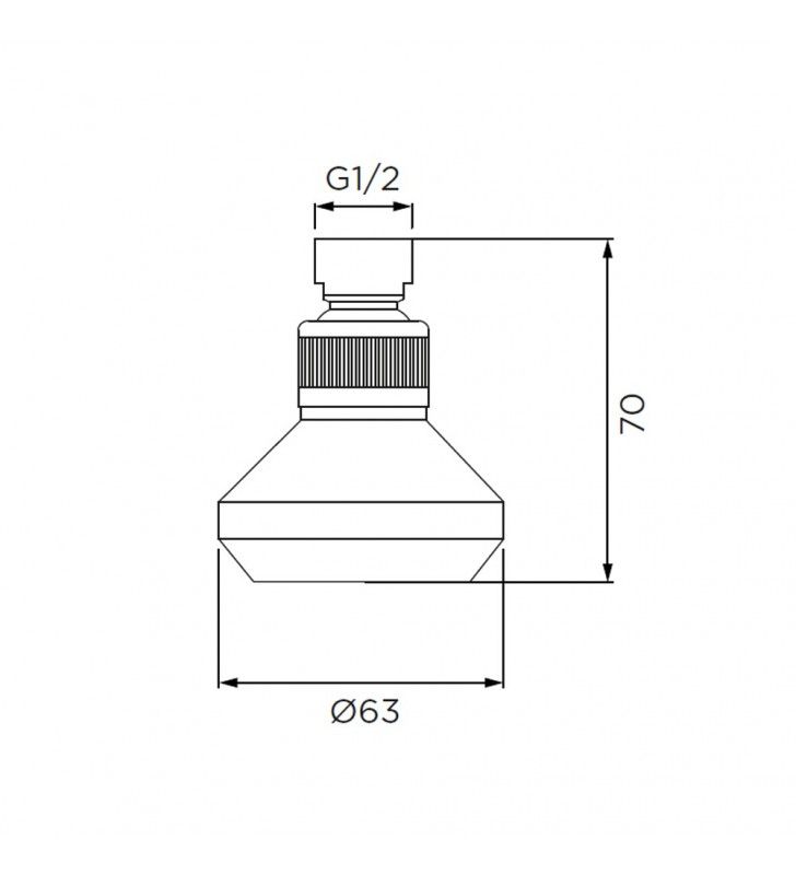 Soffione stampato a snodo ad 1 getto, cromato Idrobric F0181