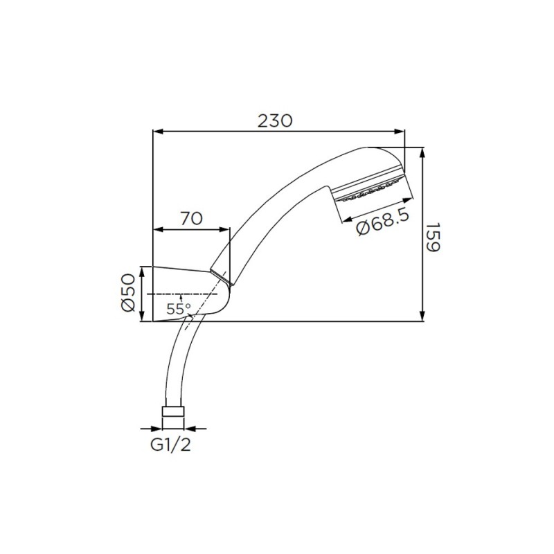 Gruppo duplex cromato ad 1 getto Idrobric D0139 CR