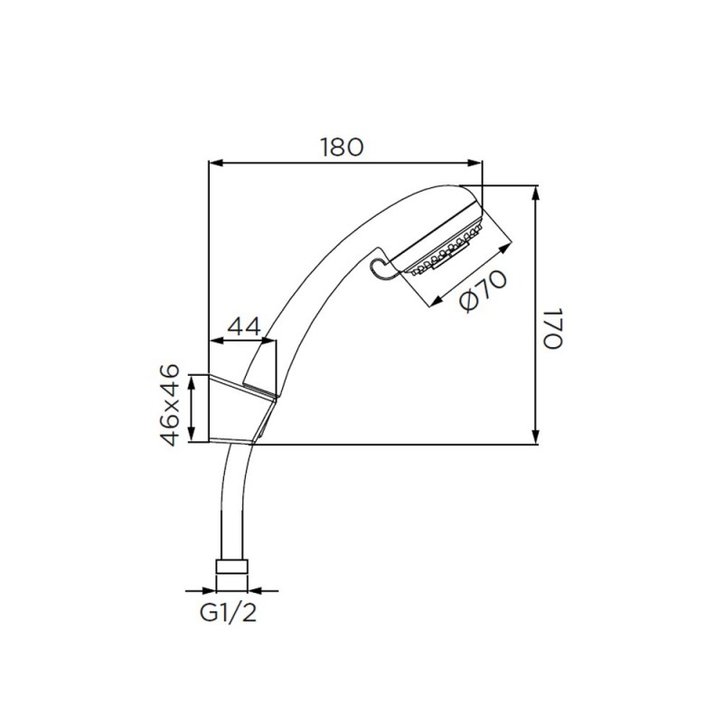 Duplex serie sirio a 2 getti, cromato Idrobric BLIDUP0027CR