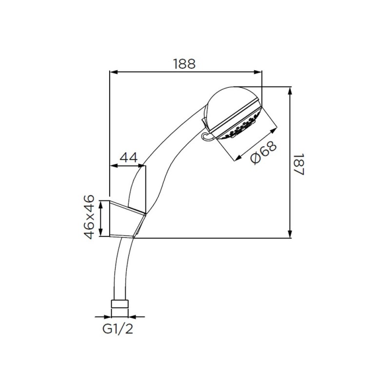 Duplex serie star cromato, a 3 getti Idrobric BLIDUP0028CR