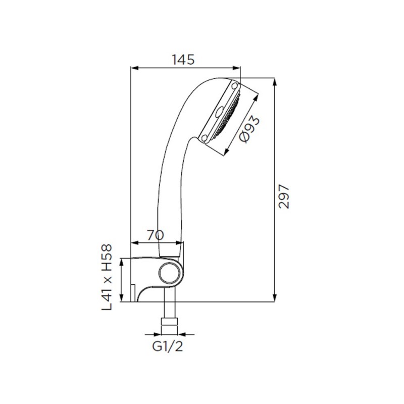 Duplex serie matrix cromato, ad 8 getti Idrobric BLIDUP0016CR