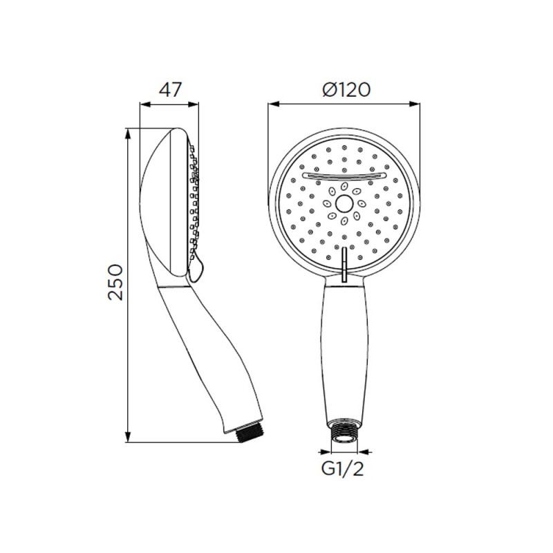 Doccino serie loto a 4 getti, cromato Idrobric BLIDOC0053CR