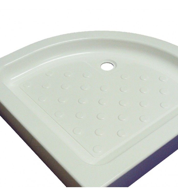 Piatto doccia 80 x 80 in acrilico semicircolare con sifone di scarico incluso Idrobric U82619