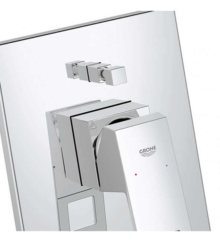 Miscelatore vasca doccia grohe a incasso con deviatore serie eurocube, parte esterna Grohe SCARUB0507CR