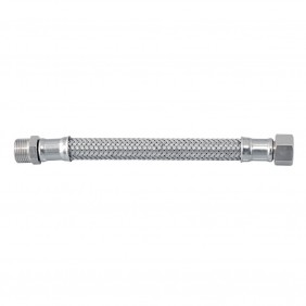 Flessibile in acciaio inox 3/8"m - 3/8"f Idrobric H0226EXX