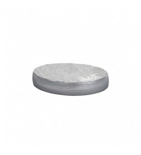 Porta sapone bianco/argento in resina - serie damasco Aquasanit QD6110WK