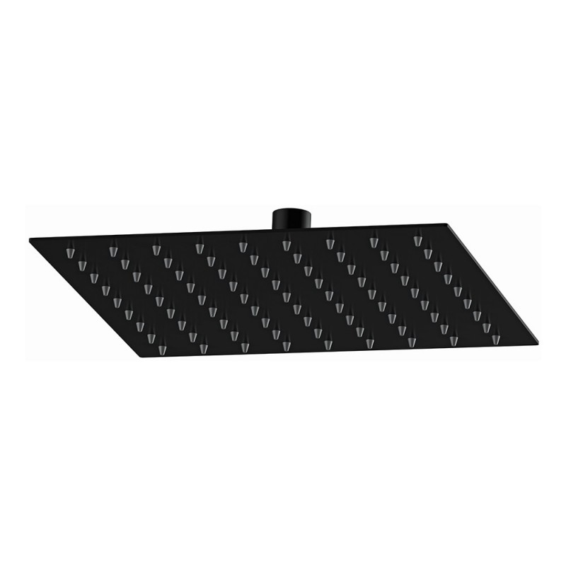  357UFSXNO Soffione doccia quadrato ultrapiatto nero opaco in acciaio inox 