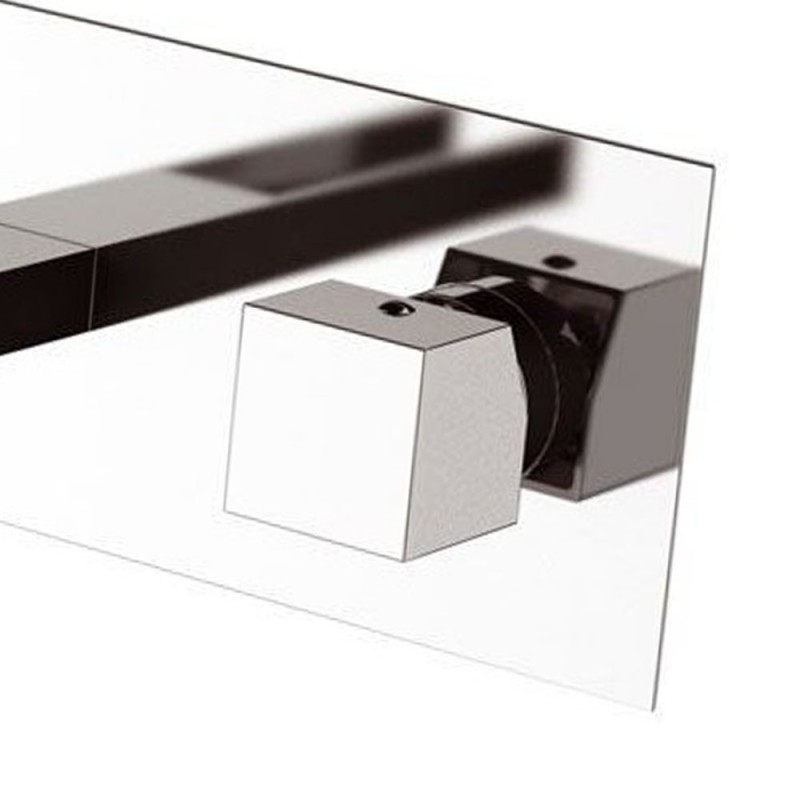 Miscelatore made in italy ad incasso per lavabo, design quadro - serie cube waterfall Daniel Rubinetterie CW632CR