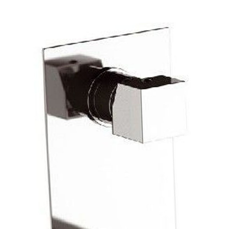 Rubinetto serie cube waterfall ad incasso con piastra rettangolare per lavabo Daniel Rubinetterie CW634CR