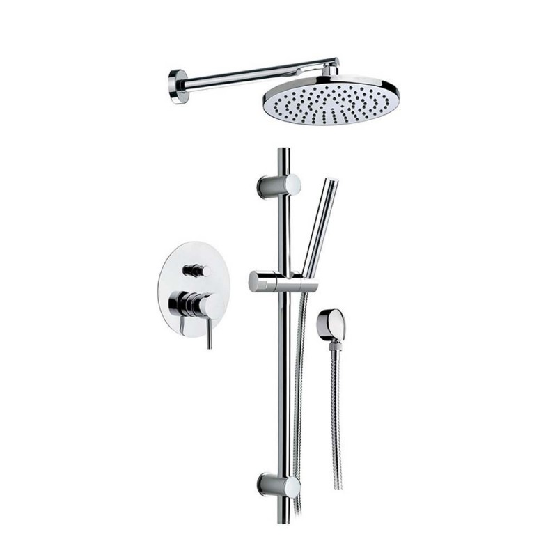 Set doccia suvi completo caratterizzato da forme tonde e minimali ideali per rendere l'ambiente bagno raffinato ed elegante D...