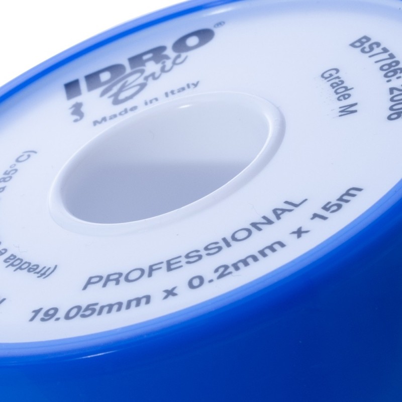 Nastro ptfe professionale certificato 19mmx15mtx0x2 mm Idrobric SACADD0022PT