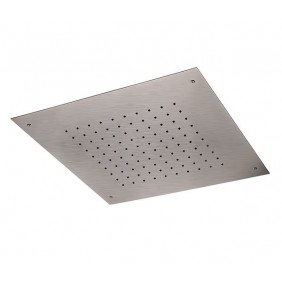 Soffione a soffitto in acciaio inox spazzolato quadrato Remer SS357SFS43