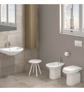 Set sanitari tradizionali scarico a terra con lavabo 65 cm - Serie Orient/Ninfea Rak Ceramics wblorientninfeater