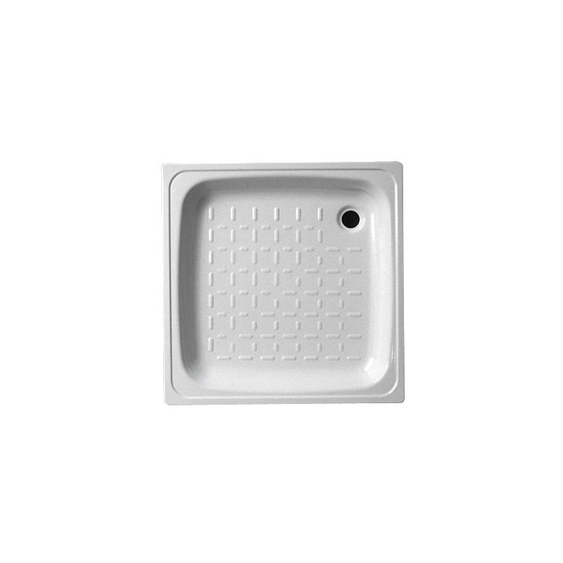 Piatto doccia 80x80 cm in acciaio bianco Smavit 111-200-8008