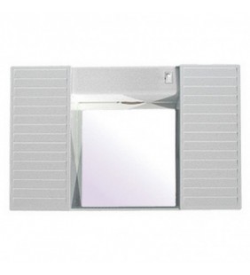 Specchio con due antine bianco misure cm. 58x37x12 DH 120-350