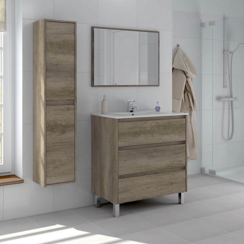 Colonna bagno 140x30x26 cm serie dakota/drake color nordik 142-FDK40-NK140