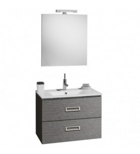 Mobile bagno sospeso fantasy 75 cm grigio matrix con lavabo e specchio DH 142-PF20075-GM