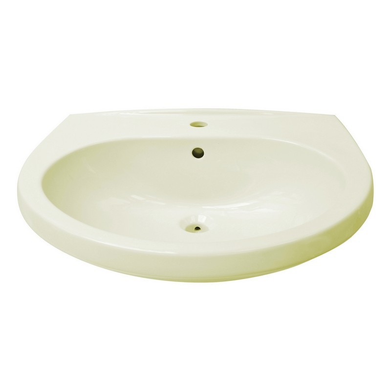 Lavabo eco in ceramica champagne monoforo sospeso 58 cm LINPH 180-E100-M58