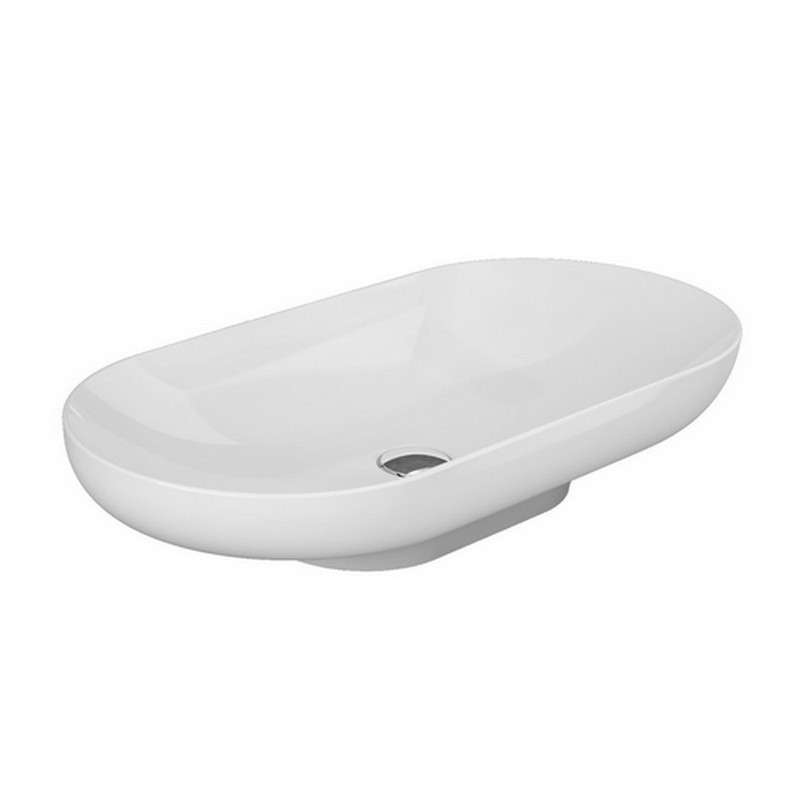 Lavabo L70 cm da appoggio ovale serie Des Rak Ceramics 182-B112-70