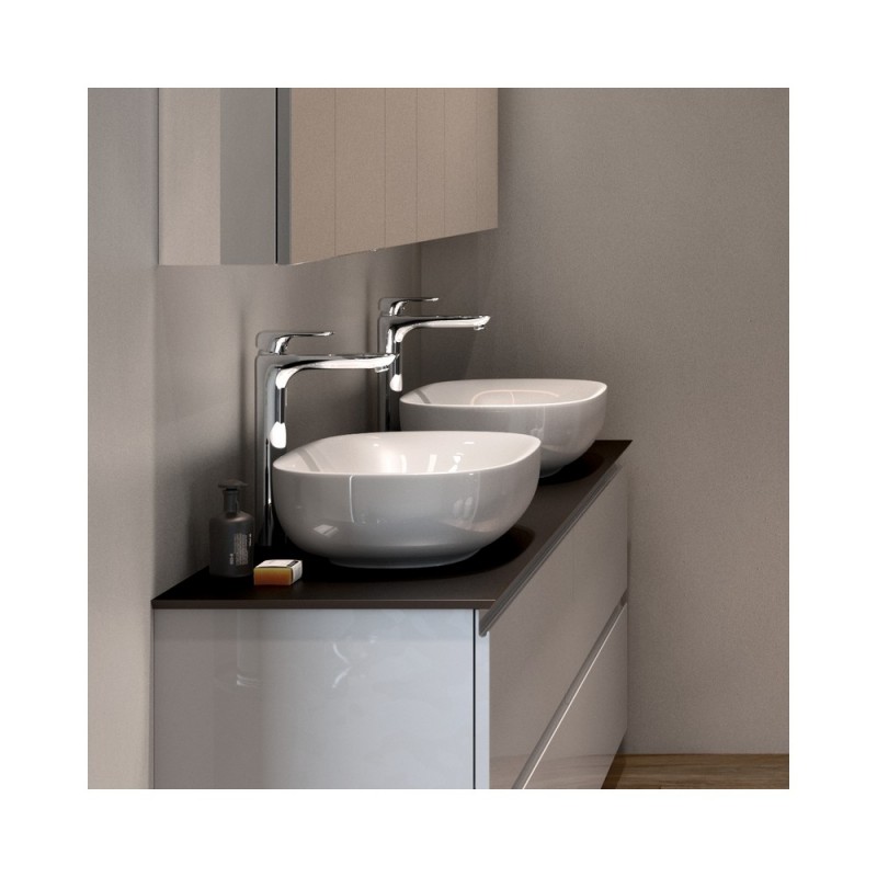 Lavabo da appoggio 60 cm serie illusion ovale Rak Ceramics 182-I112-60