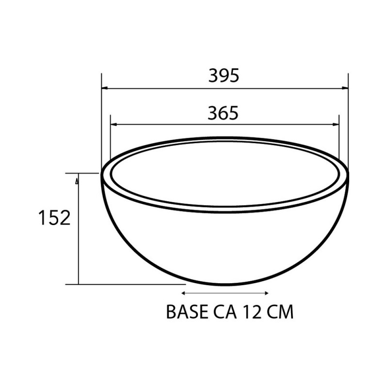 Lavabo beige D 40 cm linea emotion serie sense Rak Ceramics 185-MSE-C040