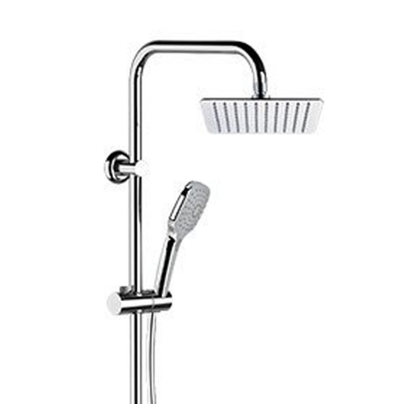 Colonna doccia moderna con soffione quadrato ultra piatto Remer 330X8CPUFD20NRA