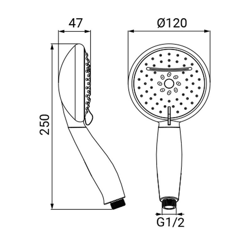 Doccino serie loto a 4 getti, cromato Idrobric BLIDOC0053CR