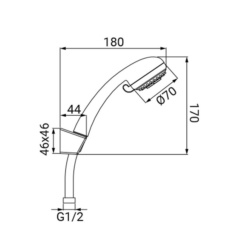 Duplex serie sirio a 2 getti, cromato Idrobric BLIDUP0027CR