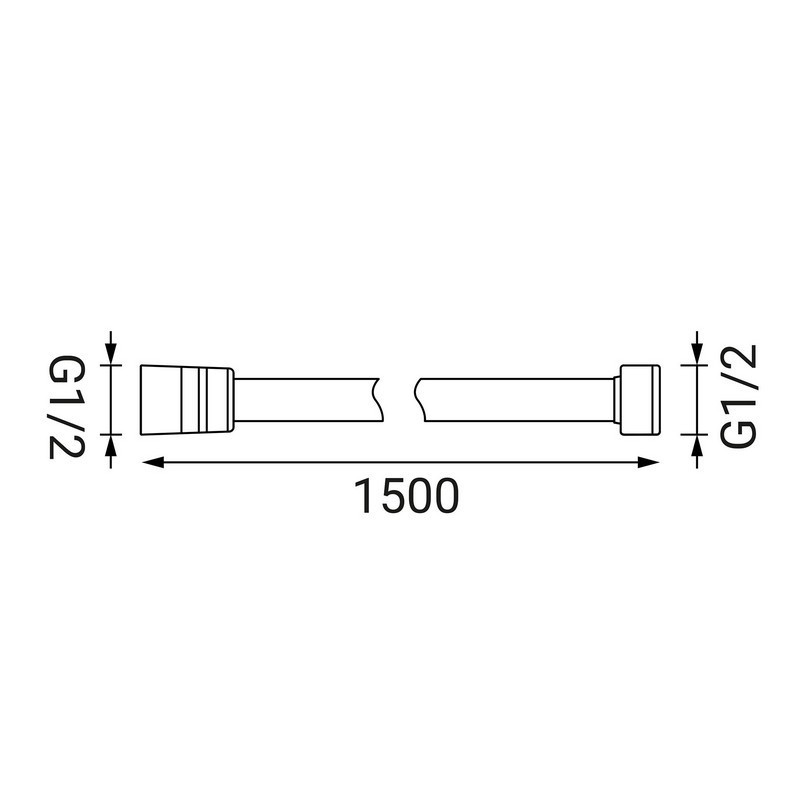 Flessibile in acciaio diametro 14 mm 150cm Idrobric BLIFLE0062CR