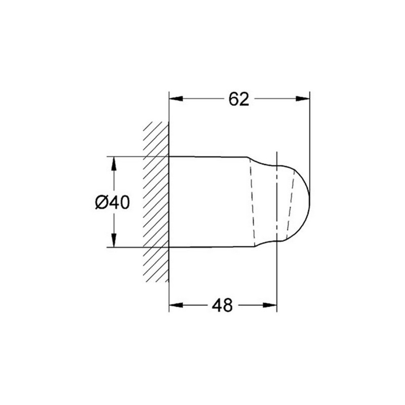 Supporto a parete per doccino, serie vitalio universale grohe Grohe BLISUP0009CR