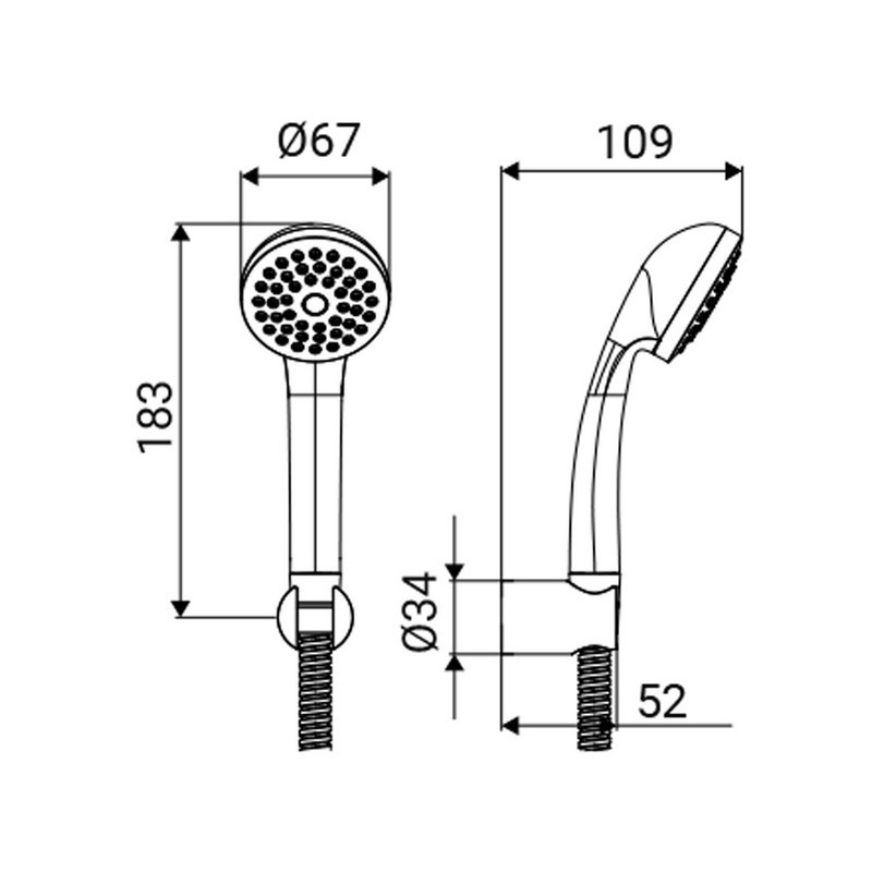 Gruppo duplex cromato ad 1 getto Idrobric D0139 CR