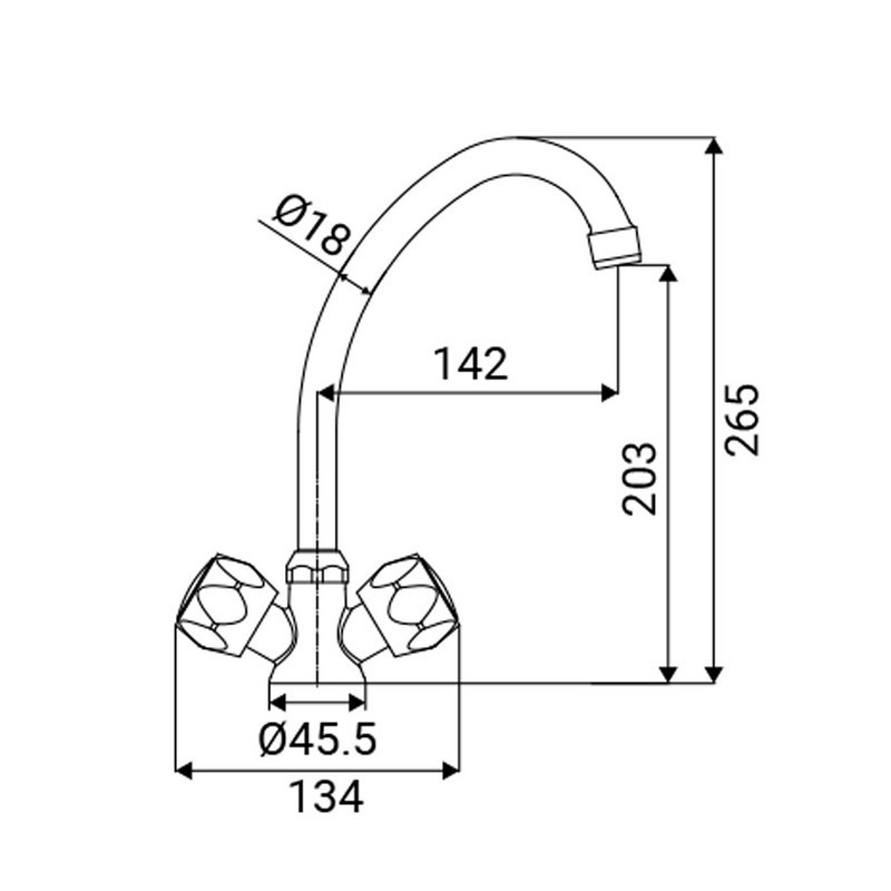 Rubinetto monoforo lavello Idrobric J00300