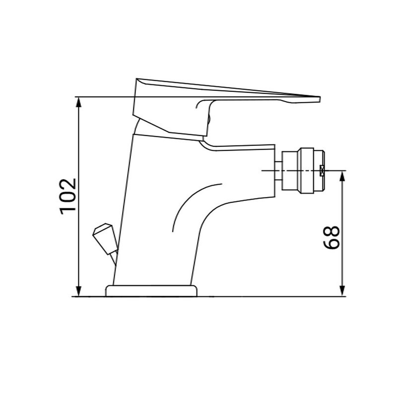 Miscelatore bidet finitura cromata, serie esse1 Idrobric SCARUB0242CR