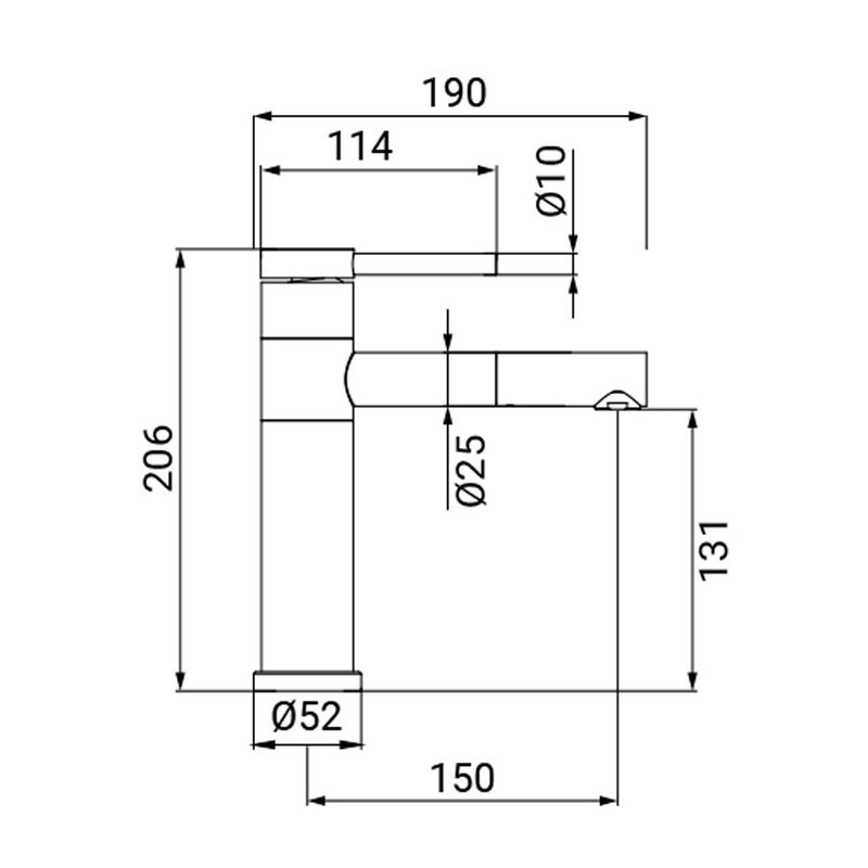 Miscelatore lavabo in acciaio spazzolato con bocca orientabile 360° - Serie Spring Idrobric SCARUB1156AC