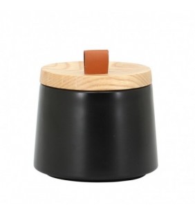 Barattolo in ceramica nera con coperchio - serie Graceful Aquasanit QI7150NE