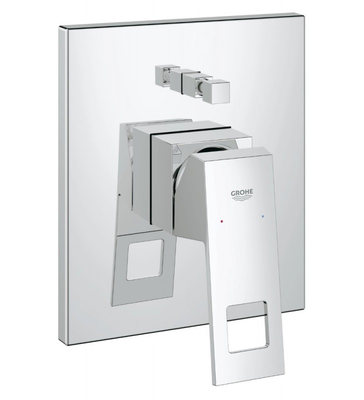 Miscelatore vasca doccia grohe a incasso con deviatore serie eurocube, parte esterna Grohe SCARUB0507CR