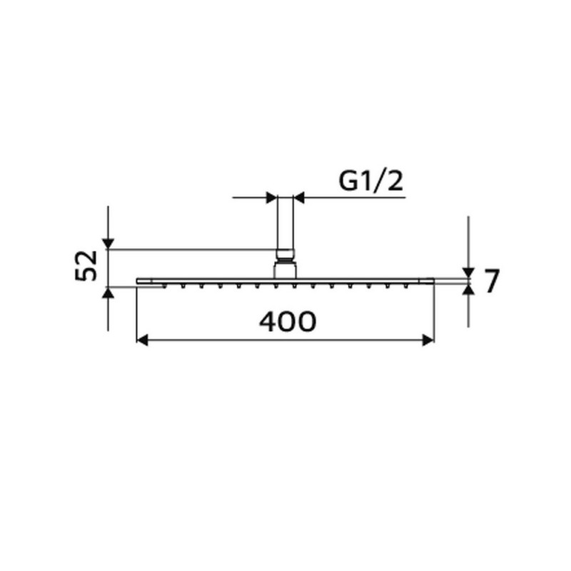 Soffione quadrato 40x40cm - Serie Corinto Idrobric SAPSOF0100AC