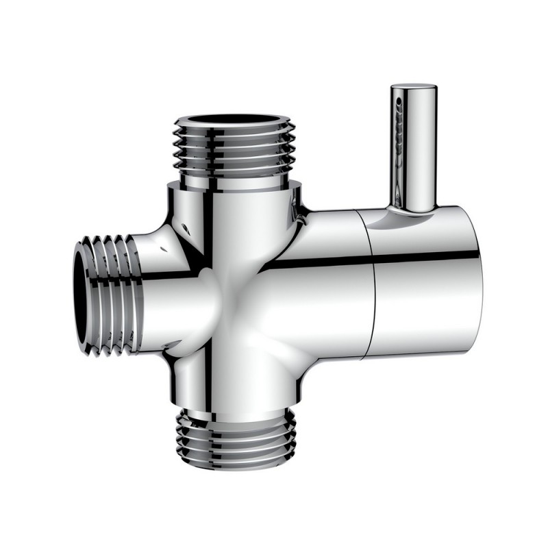 Deviatore con leva in ottone m1/2"-m1/2"-m1/2" Idrobric SAPACC0138DV