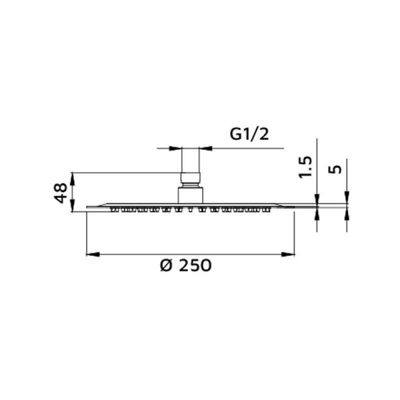 Soffione serie Giglio tondo diametro 25 cm Idrobric SAPSOF0102AC