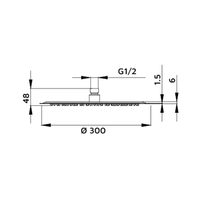 Soffione serie Giglio tondo diametro 30 cm Idrobric SAPSOF0103AC