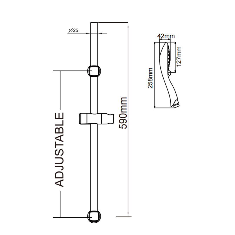 Saliscendi poseidon 5 funzioni con risparmio acqua Idrobric BLISAL0056CR