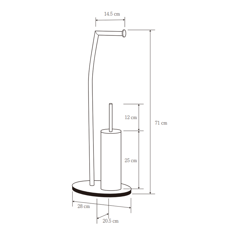 Piantana wc in metallo cromato con base in vetro bianca Aquasanit QV086ADW