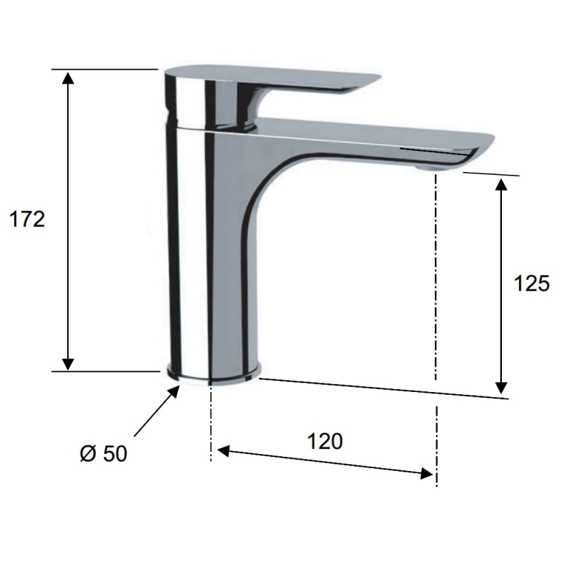 Miscelatore lavabo design serie infinity senza foro Remer I12