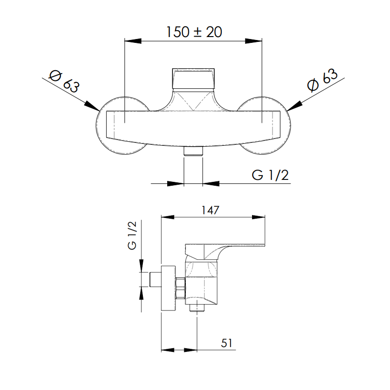 Rubinetto doccia esterno - serie class line Remer L31