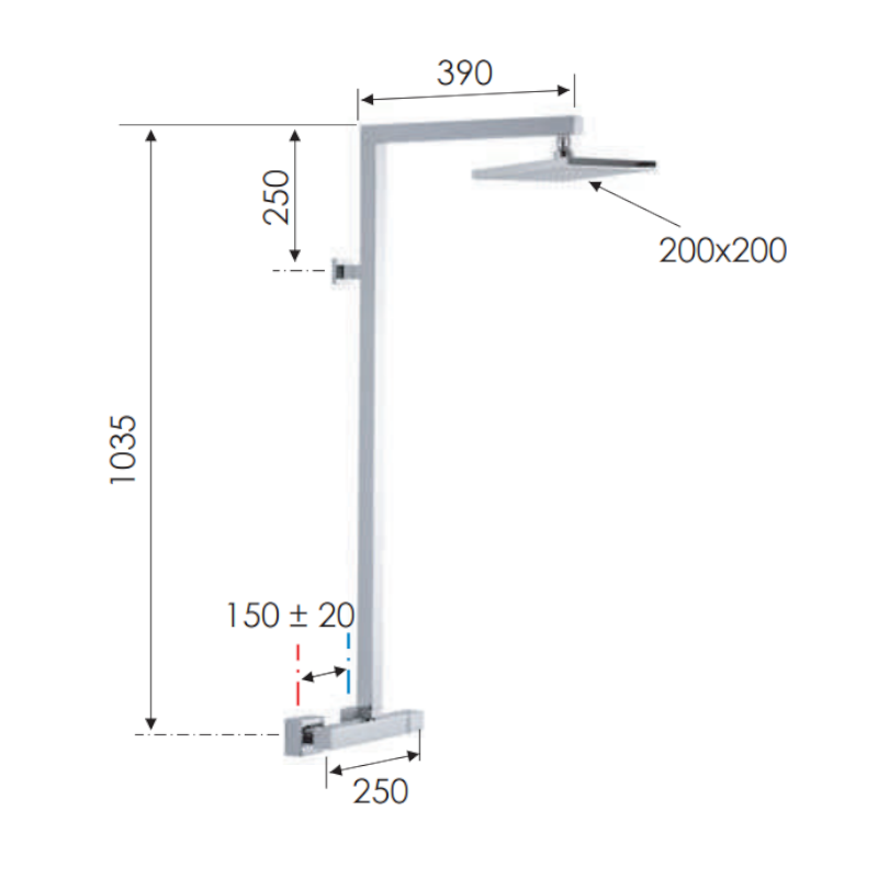 Set doccia - serie qubika Remer Q36