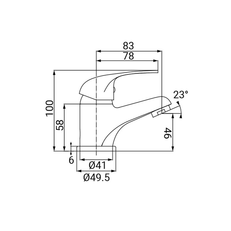 Miscelatore Lavabo Serie Beta Cromato Idrobric IC04.0799.01