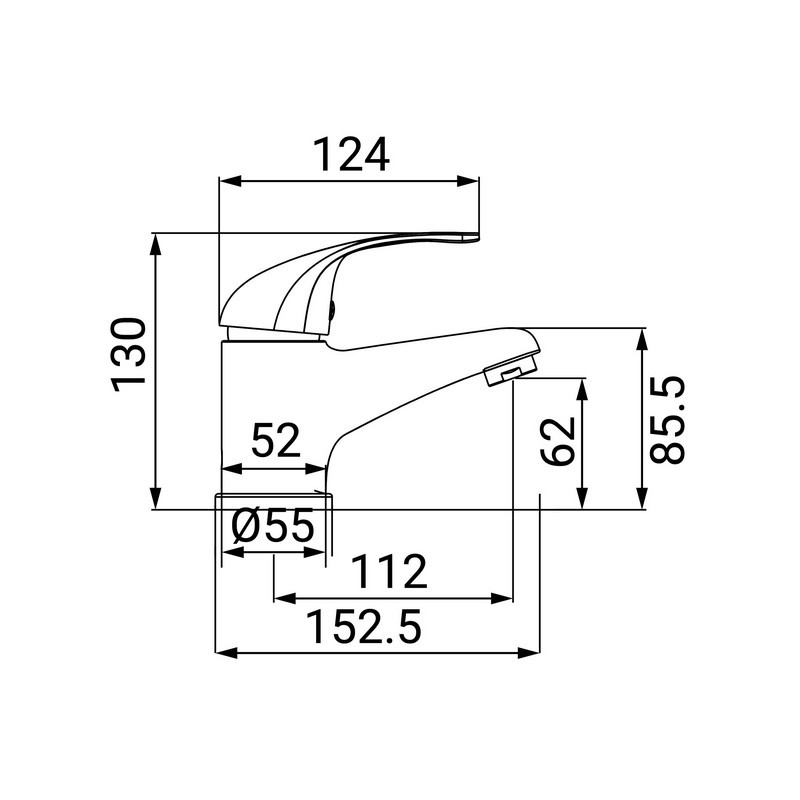 Miscelatore lavabo cromato Adam Idrobric IC04.1260.01