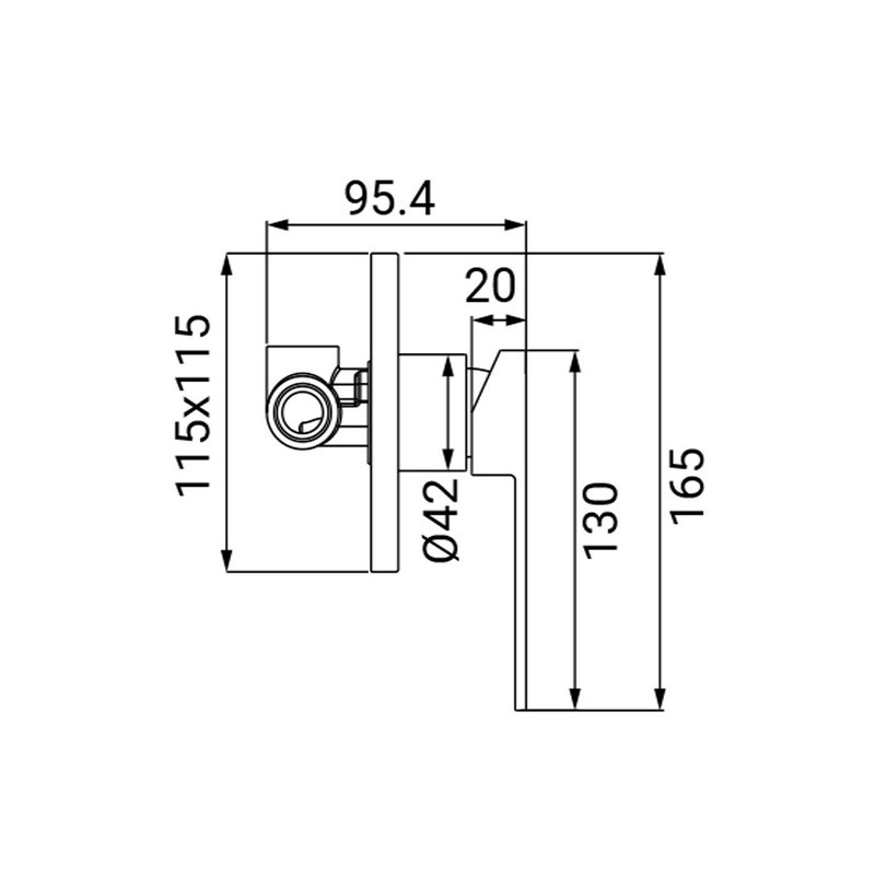 Miscelatore Incasso Doccia Serie Rover Nero Idrobric IC04.1210.02