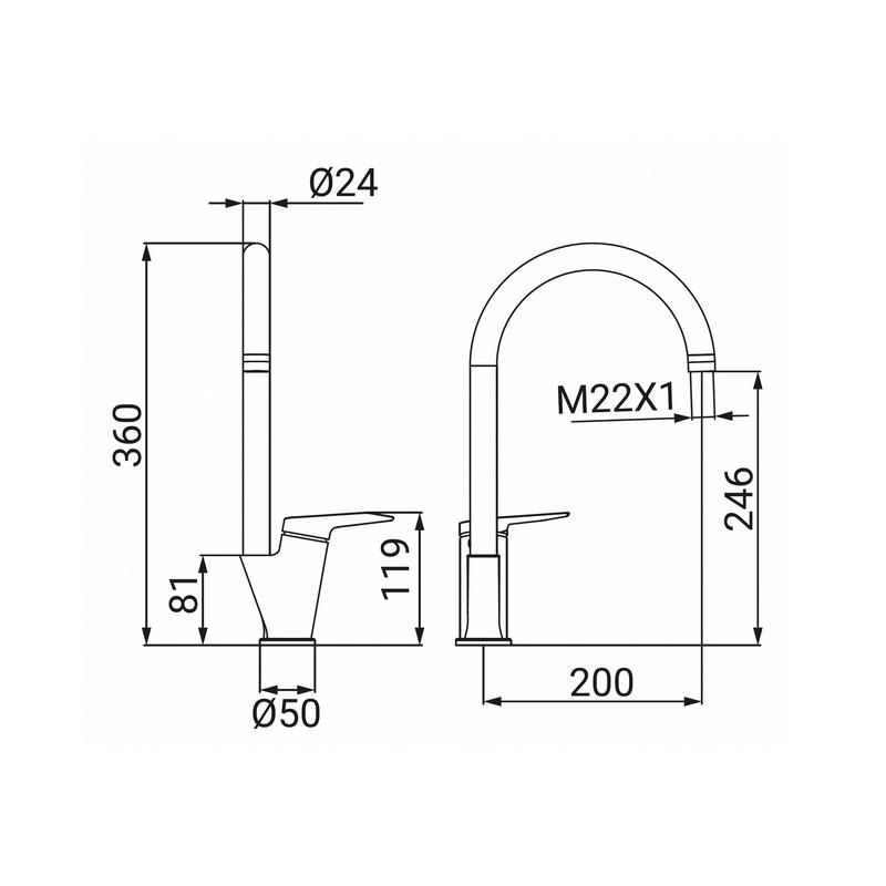 Miscelatore Lavello Serie Lando Cromato Idrobric IC04.1444.01